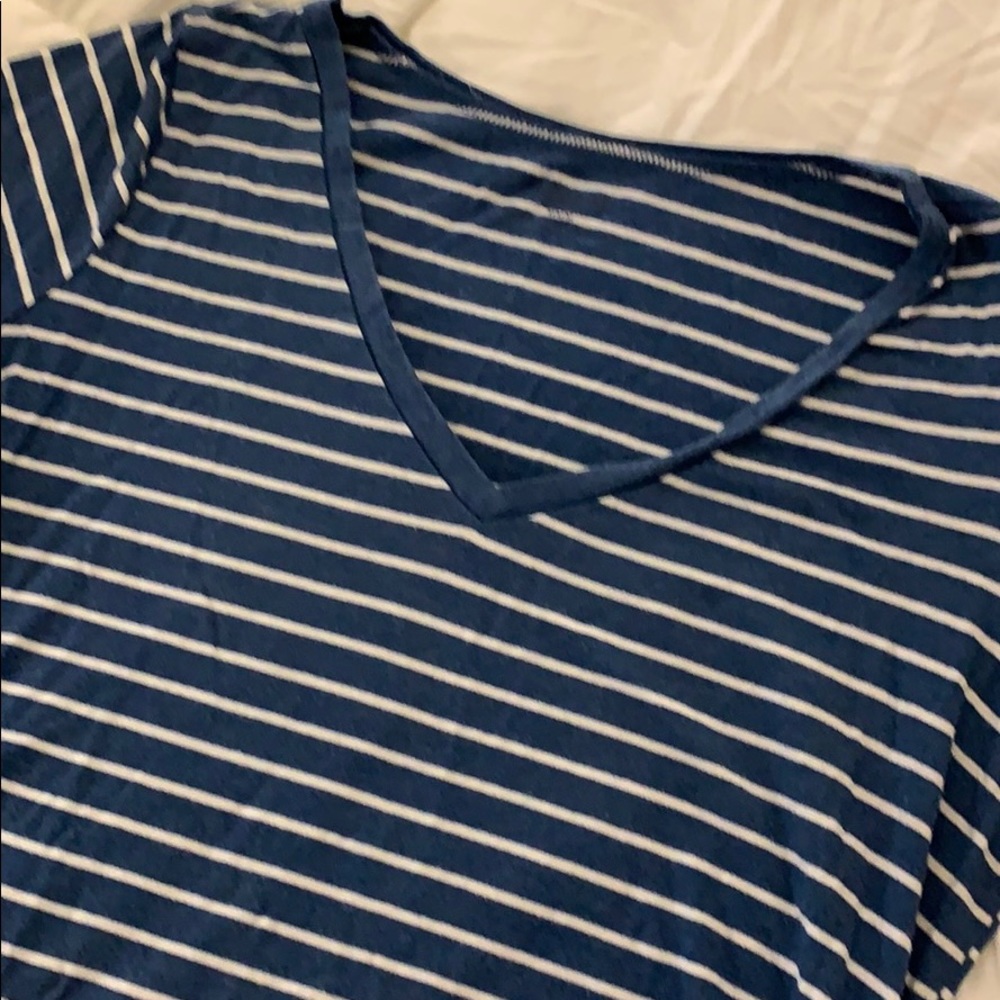 Motherhood Maternity Blue Striped Tee